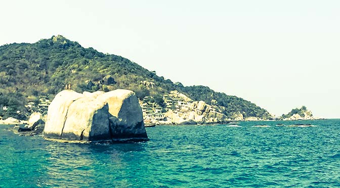 cliff jumping rock, koh tao, thailand